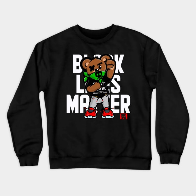 Black Lives Matter Bear Crewneck Sweatshirt by Savvykid78